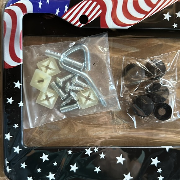 🇺🇸🇺🇸 American/ patriot metal tag cover set of 2 - Picture 2 of 4